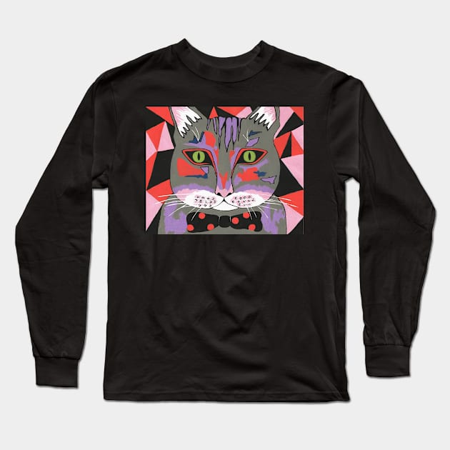 MR Cat Painting Long Sleeve T-Shirt by SartorisArt1